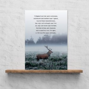 Plexiglas A3 ''t Hijgend hert - Psalm 42' - MA39504 -  Plexiglasborden A3 bij MajesticAlly