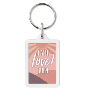 Sleutelhanger 'Faith, love, hope' - MA43211 -  Sleutelhangers bij MajesticAlly