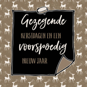 Gezegende kerstdagen en een voorspoedig nieuw jaar