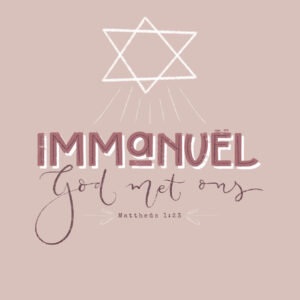 Kerstkaart 'Immanuël, God met ons'