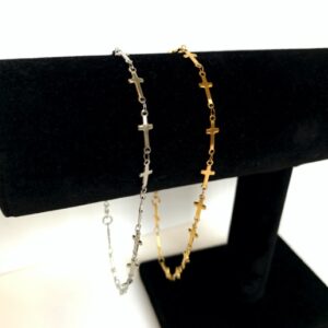 MA47701-MA47702 - Enkelbandje geschakelde kruisjes