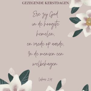 MA41301 - Kerstkaart Marjolein 'Gezegende Kerstdagen, Lukas 2:14'