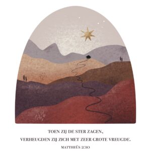 MA41306 - Kerstkaart Marjolein 'Toen zij de ster zagen - Mattheüs 2:10'