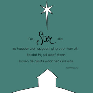MA41312 - Kerstkaart Henrike 'Ster - Matteüs 2:9'