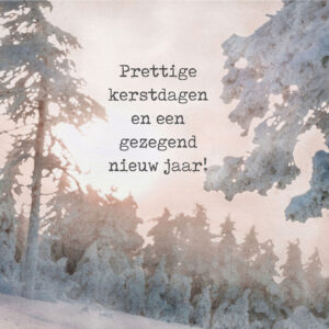 MA41219 - Minikerstkaart 'Besneeuwde bomen'