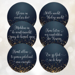 Kerst onderzetters - 12 stuks - MA20301 - Diverse kerstcadeaus bij MajesticAlly