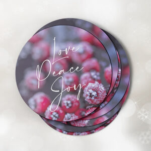 MA20303 - Kerst onderzetter love, peace, joy