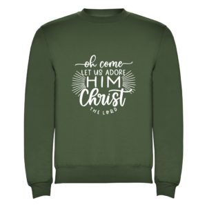 Oh come let us adore Him Groene trui